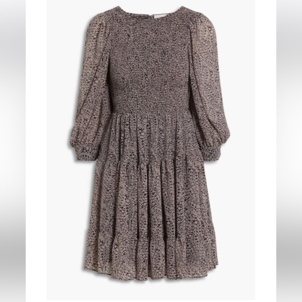 CINQ À SEPT Annabelle open-back printed crepe de chine mini dress - Picture 4 of 14
